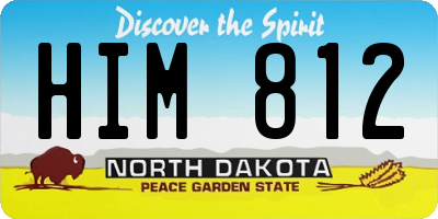 ND license plate HIM812