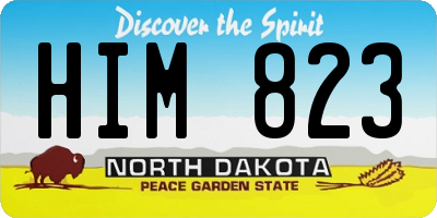 ND license plate HIM823