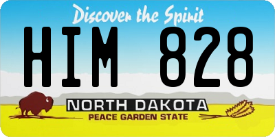 ND license plate HIM828