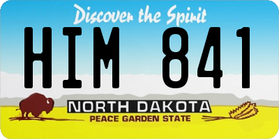 ND license plate HIM841