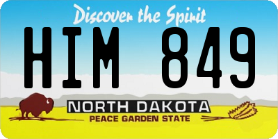 ND license plate HIM849