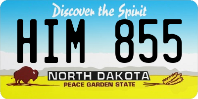 ND license plate HIM855