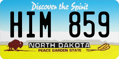 ND license plate HIM859