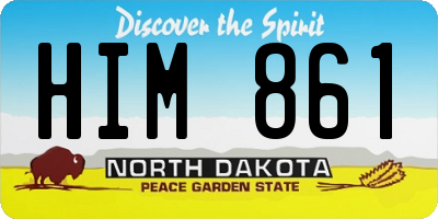 ND license plate HIM861