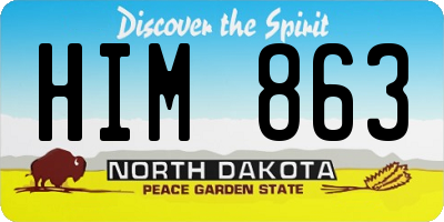 ND license plate HIM863