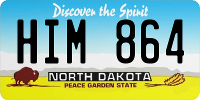 ND license plate HIM864