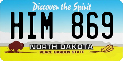 ND license plate HIM869