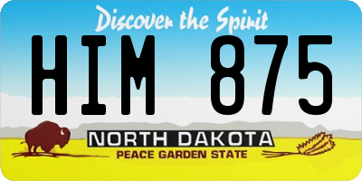 ND license plate HIM875