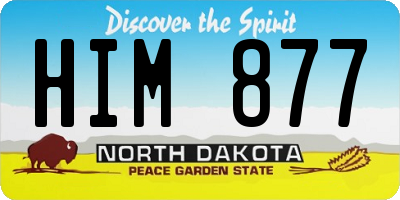 ND license plate HIM877