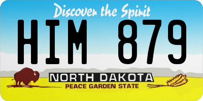 ND license plate HIM879