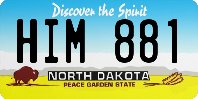 ND license plate HIM881