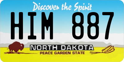 ND license plate HIM887