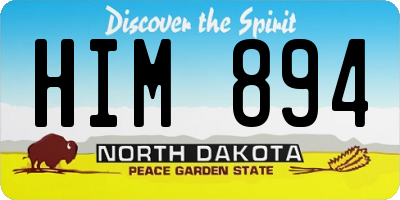 ND license plate HIM894