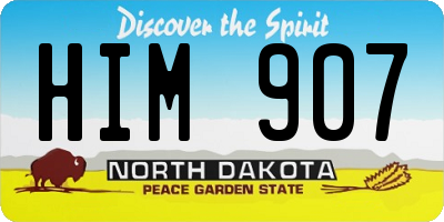 ND license plate HIM907