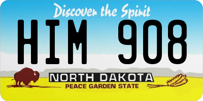 ND license plate HIM908