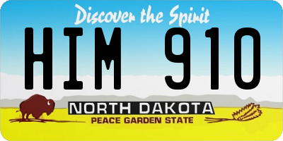ND license plate HIM910