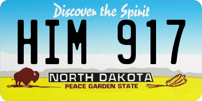 ND license plate HIM917