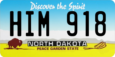 ND license plate HIM918