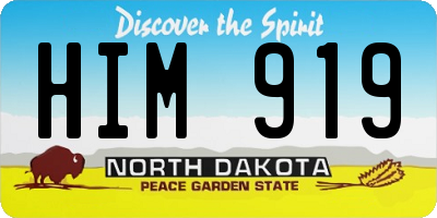 ND license plate HIM919
