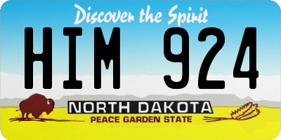 ND license plate HIM924