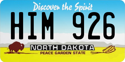 ND license plate HIM926