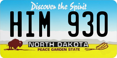 ND license plate HIM930