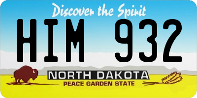 ND license plate HIM932