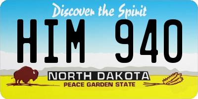 ND license plate HIM940
