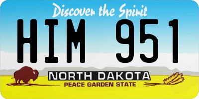 ND license plate HIM951