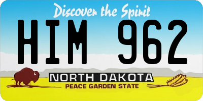 ND license plate HIM962