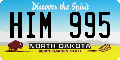 ND license plate HIM995