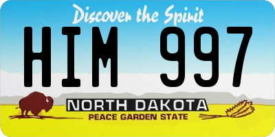 ND license plate HIM997