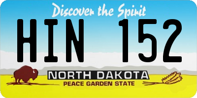 ND license plate HIN152