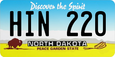 ND license plate HIN220
