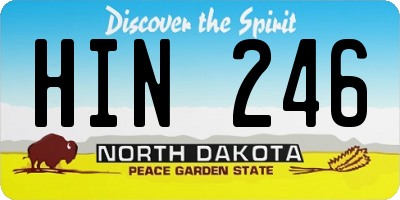 ND license plate HIN246