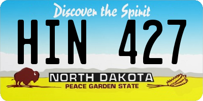 ND license plate HIN427
