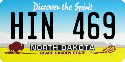 ND license plate HIN469