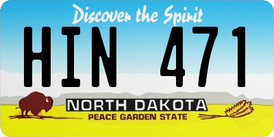 ND license plate HIN471