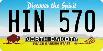 ND license plate HIN570