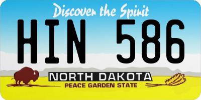 ND license plate HIN586