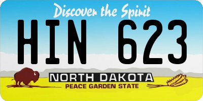ND license plate HIN623