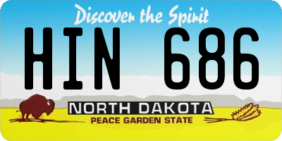 ND license plate HIN686
