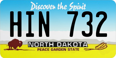 ND license plate HIN732