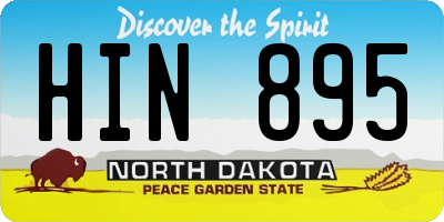 ND license plate HIN895
