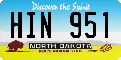 ND license plate HIN951