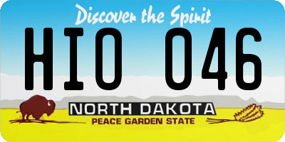 ND license plate HIO046