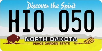 ND license plate HIO050