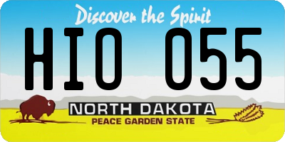 ND license plate HIO055