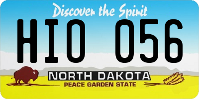 ND license plate HIO056