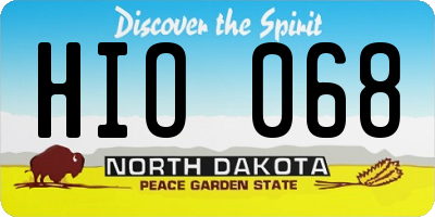 ND license plate HIO068